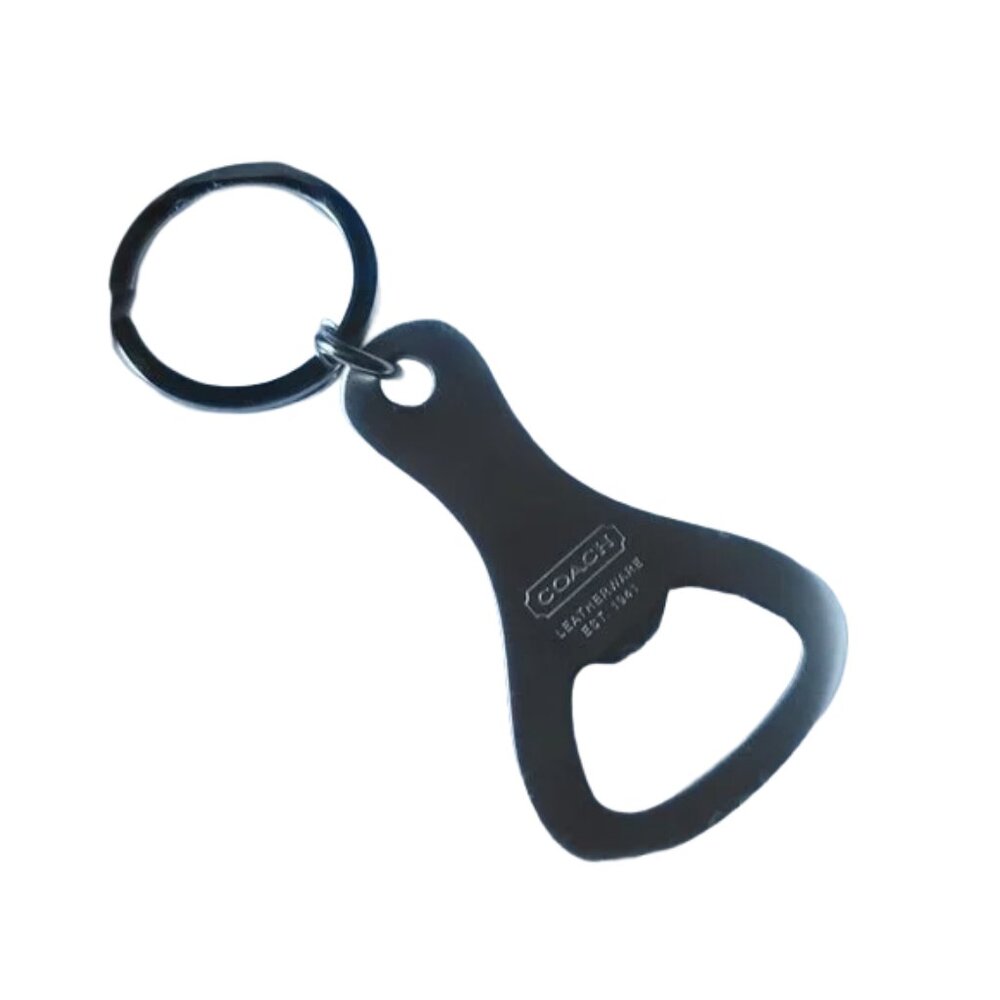 COACH Brushed Nickel Real Bottle Opener Keychain.  Brand new. Gift box included. - Picture 3 of 4